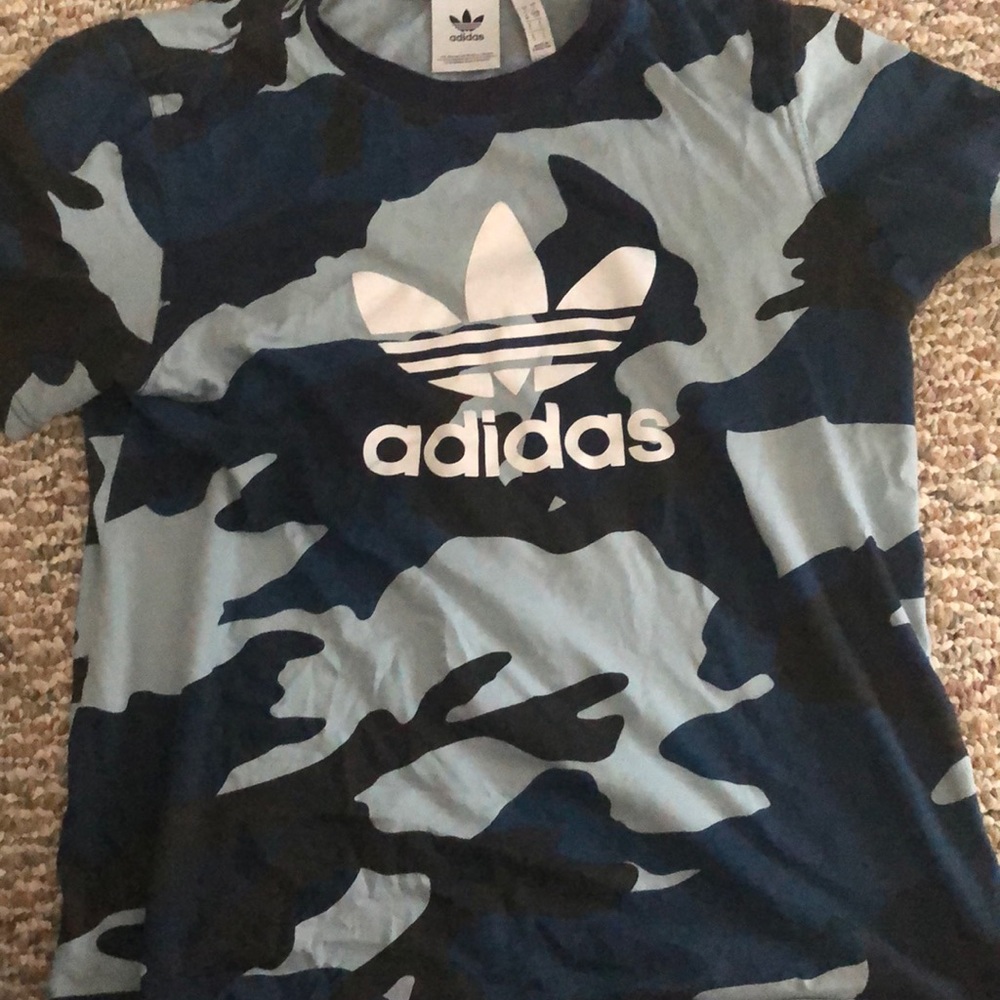 Adidas Tee Men’s:Small Blue Camo